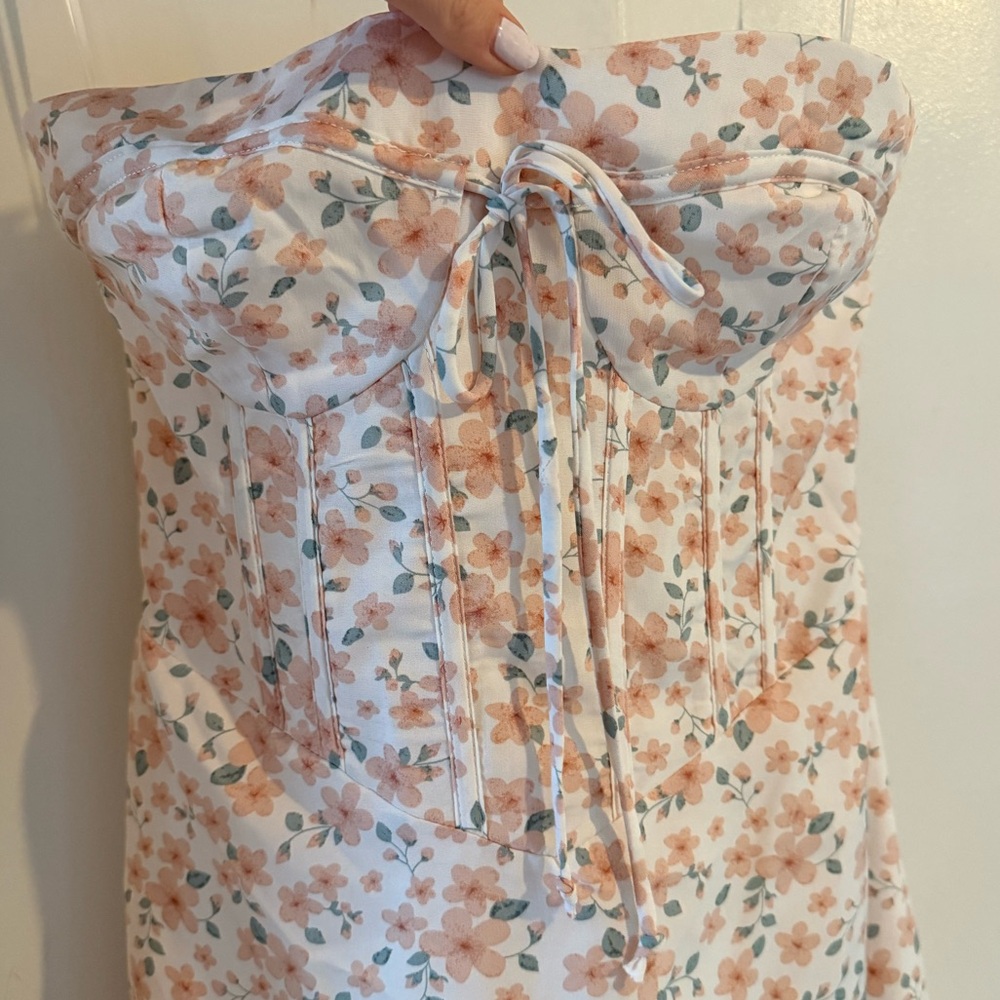 Corset floral midi dress | NWT | size small